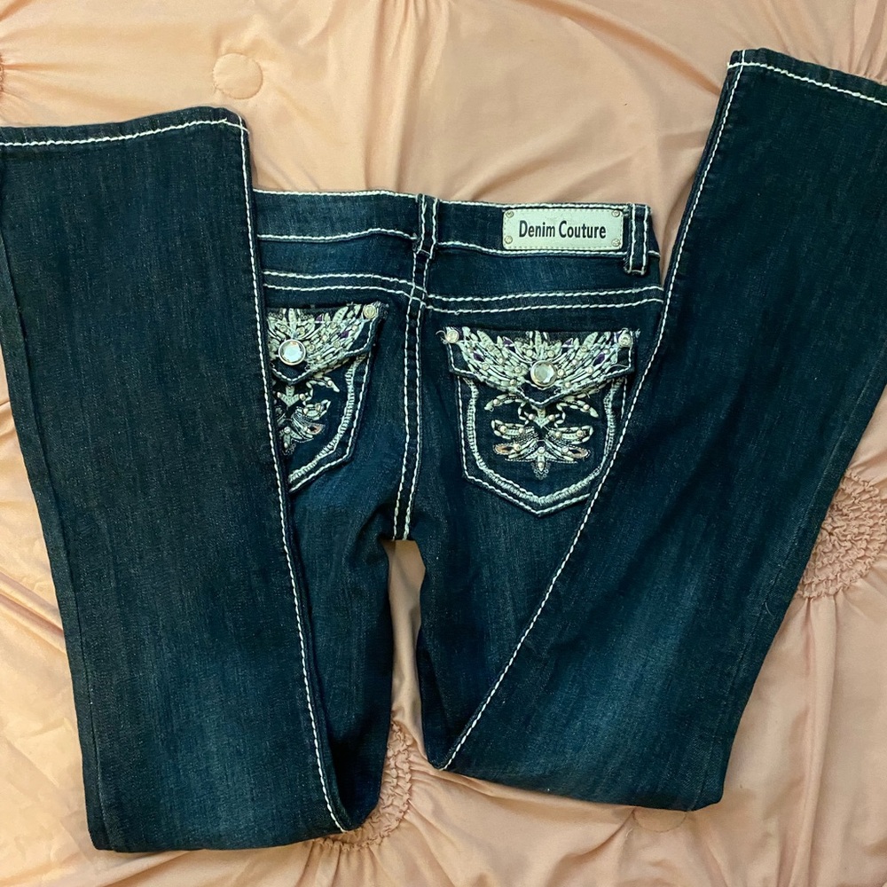 Boot Cut Rhinestone Jeans